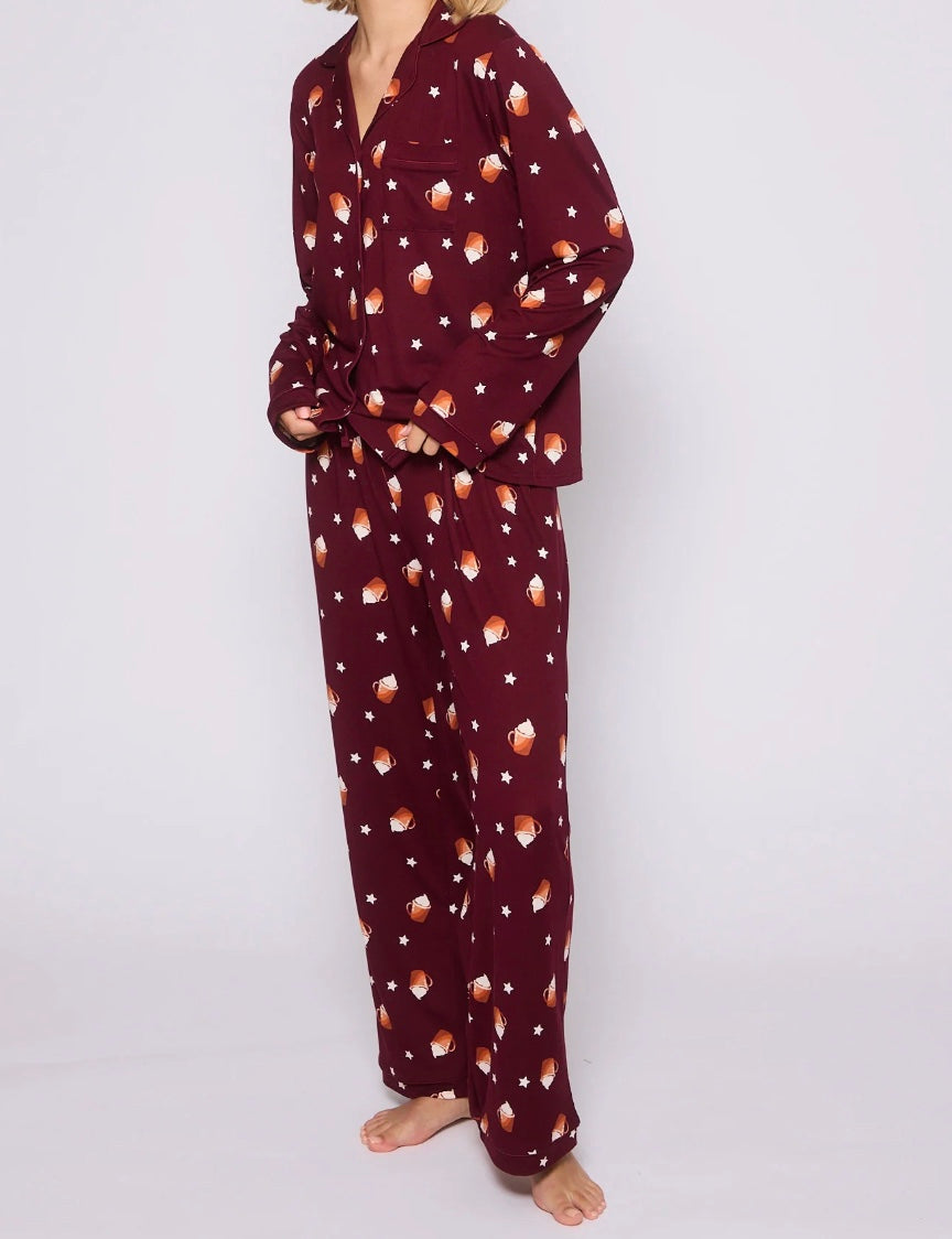Burgundy Latte Pyjamas